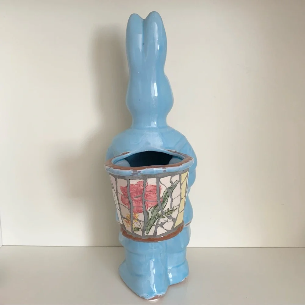 Hold vintage Mosaic ceramic bunny planter - Picture 5 of 17